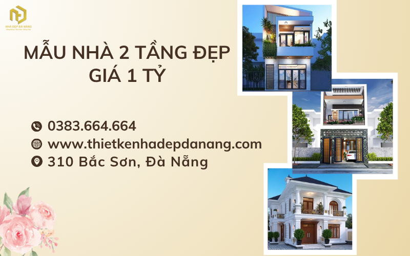 mẫu nhà 2 tầng đẹp giá 1 tỷ