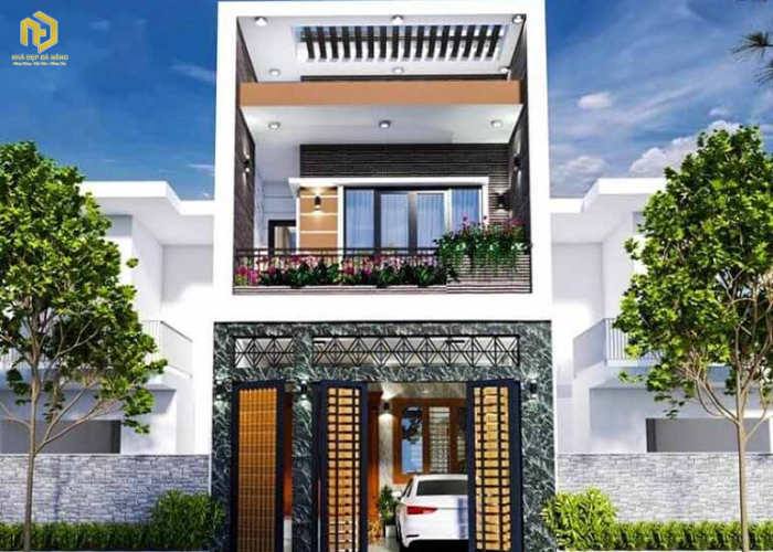 Mẫu mặt tiền nhà ống 2 tầng hiện đại (2) Mẫu mặt tiền nhà ống 2 tầng hiện đại (2)