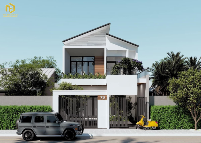Mẫu mặt tiền nhà ống 2 tầng hiện đại (6) Mẫu mặt tiền nhà ống 2 tầng hiện đại (6)