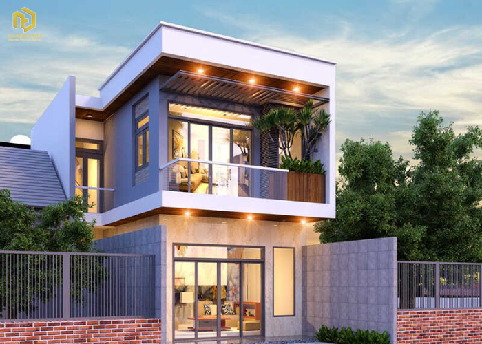 Mẫu mặt tiền nhà ống 2 tầng hiện đại (8) Mẫu mặt tiền nhà ống 2 tầng hiện đại (8)