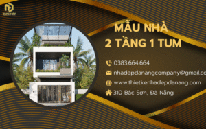 Mẫu nhà 2 tầng 1 tum