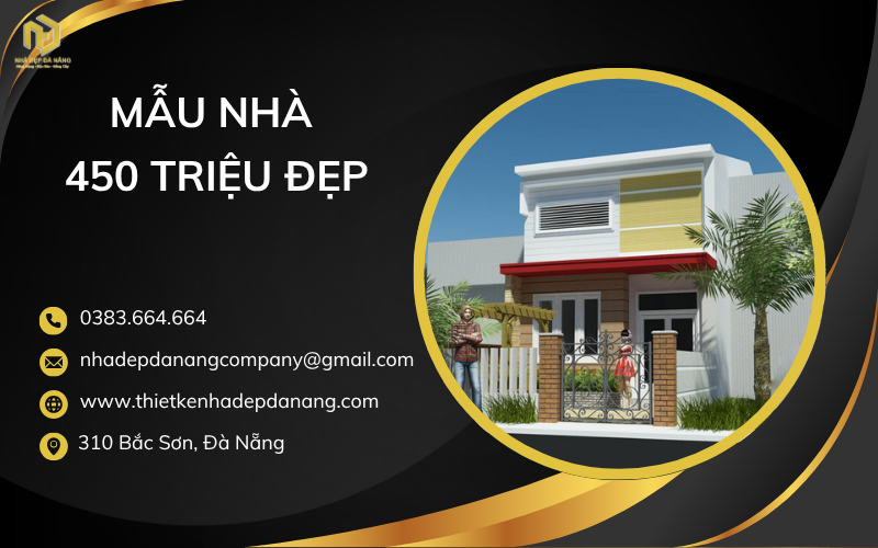 Mẫu nhà 450 triệu đẹp