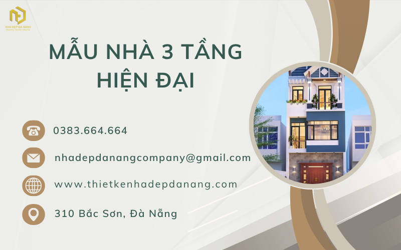 mẫu nhà 3 tầng hiện đại