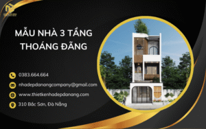 mẫu nhà 3 tầng thoáng đãng
