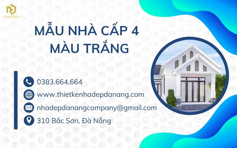 mẫu nhà cấp 4 màu trắng