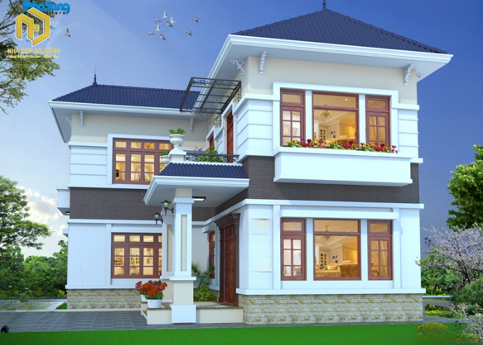 Mẫu biệt thự 2 tầng 120m2 (8) Mẫu biệt thự 2 tầng 120m2 (8)