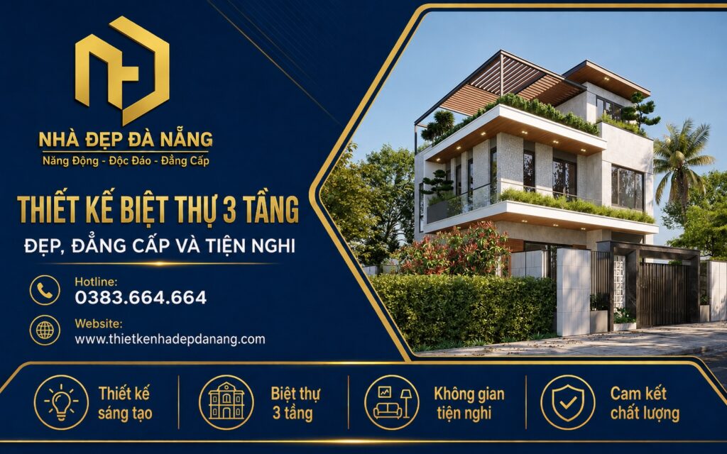 Banner thiết kế biệt thự 3 tầng