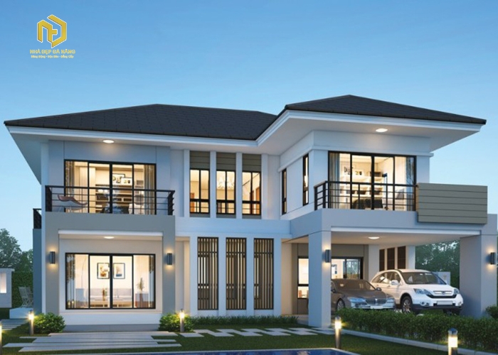 Thiết kế biệt thư 2 tầng theo phong cách Industrial hiện đại Thiết kế biệt thự 2 tầng theo phong cách Industrial hiện đại