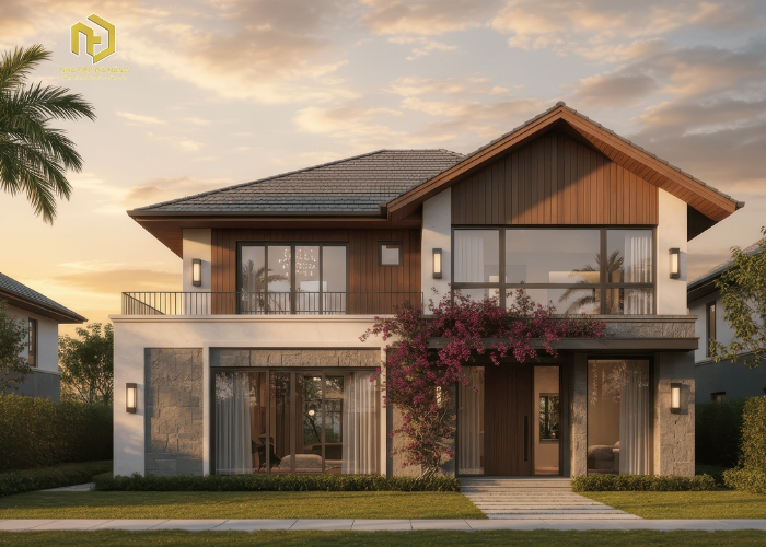 Thiết kế biệt thự mái Nhật đẹp và tinh tế