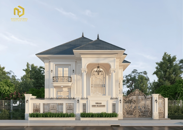 Thiết kế biệt thự mái Nhật theo phong cách tân cổ điển