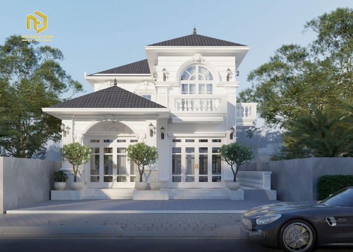 Thiết kế biệt thự tân cổ điển đẹp, tối ưu công năng Thiết kế biệt thự tân cổ điển đẹp, tối ưu công năng