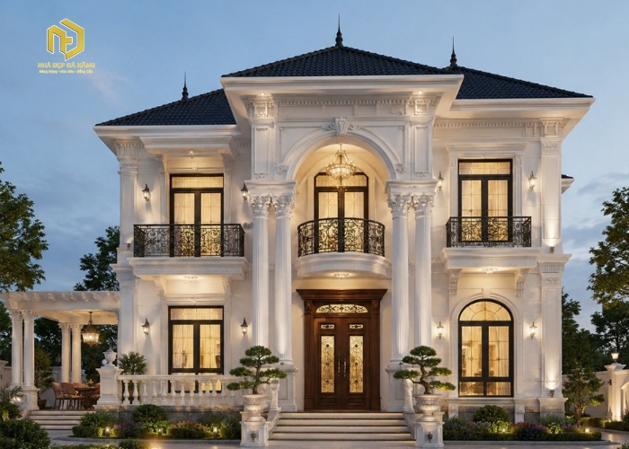 Thiết kế biệt thự tân cổ điển đẹp với kiến trúc tinh tế Thiết kế biệt thự tân cổ điển đẹp với kiến trúc tinh tế