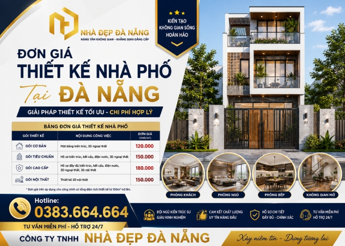 đơn giá thiết kế nhà phố tại đà nẵng đơn giá thiết kế nhà phố tại đà nẵng