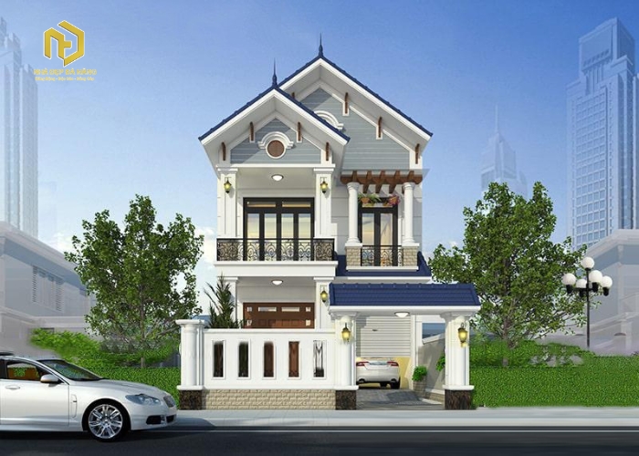 Thiết kế nhà có gara ô tô theo phong cách mái Thái hoặc mái Nhật hiện đại Thiết kế nhà có gara ô tô theo phong cách mái Thái hoặc mái Nhật hiện đại
