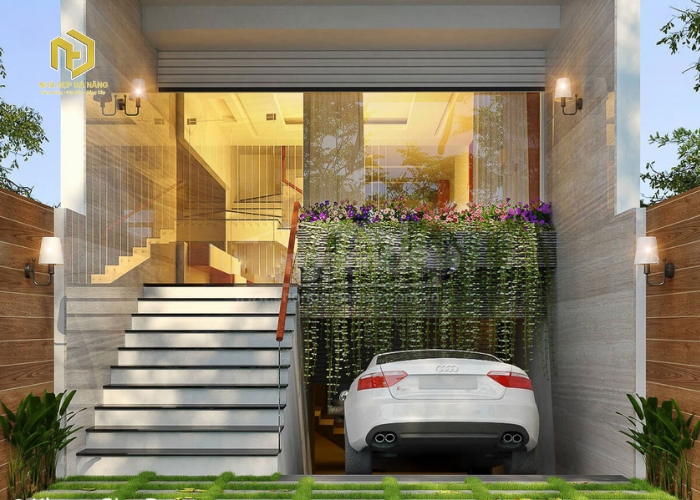 Thiết kế nhà có gara ô tô cho nhà phố hiện đại Thiết kế nhà có gara ô tô cho nhà phố hiện đại